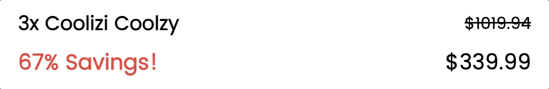 Triple Coolizi Coolzy 67% discount Package