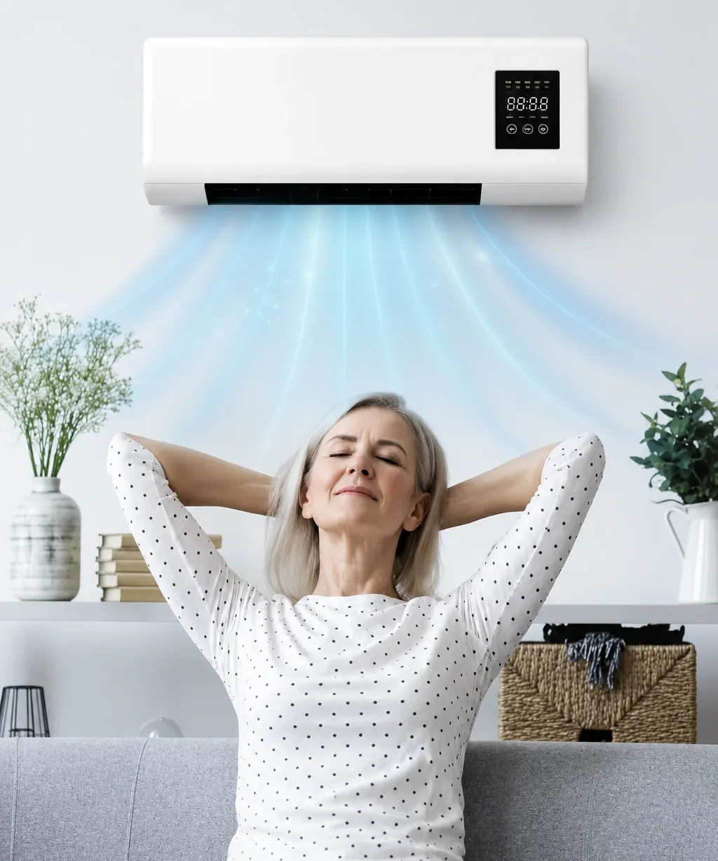 Woman enjoying Coolizi Coolzy's fresh and cool air